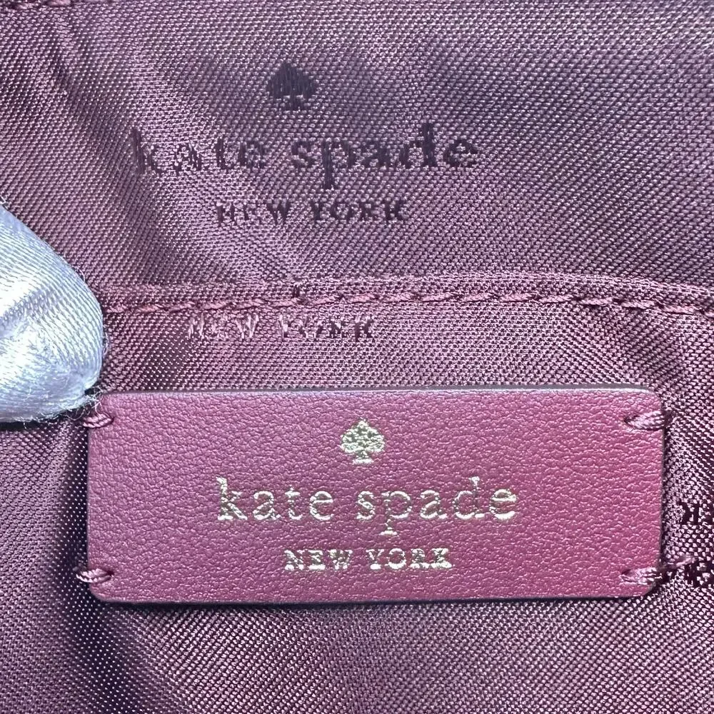 Kate Spade Harlow Crossbody Purse Deep Berry Purple Leather WKR00058